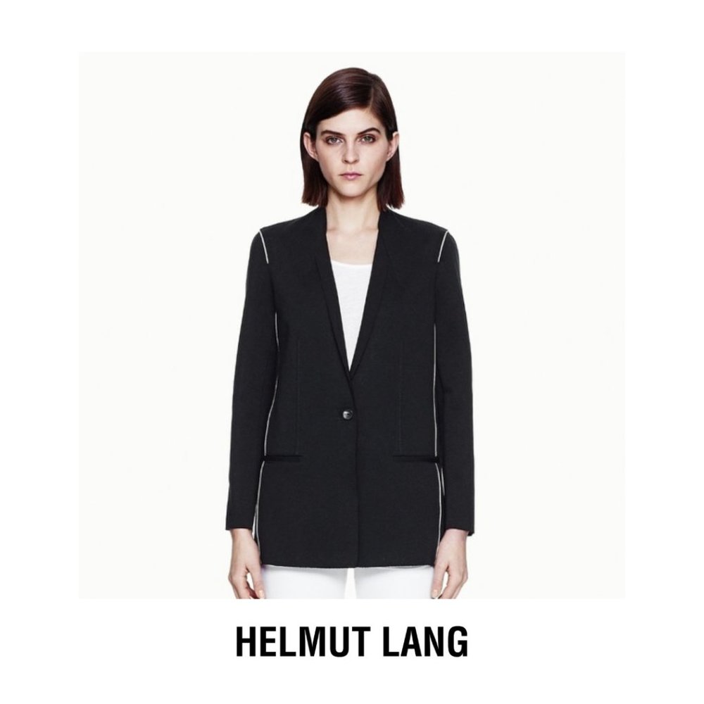 Helmut Lang Wool Jersey Origami Pierce Blazer